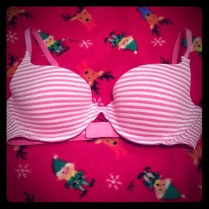 32C VS bra Lined demi pink stripes